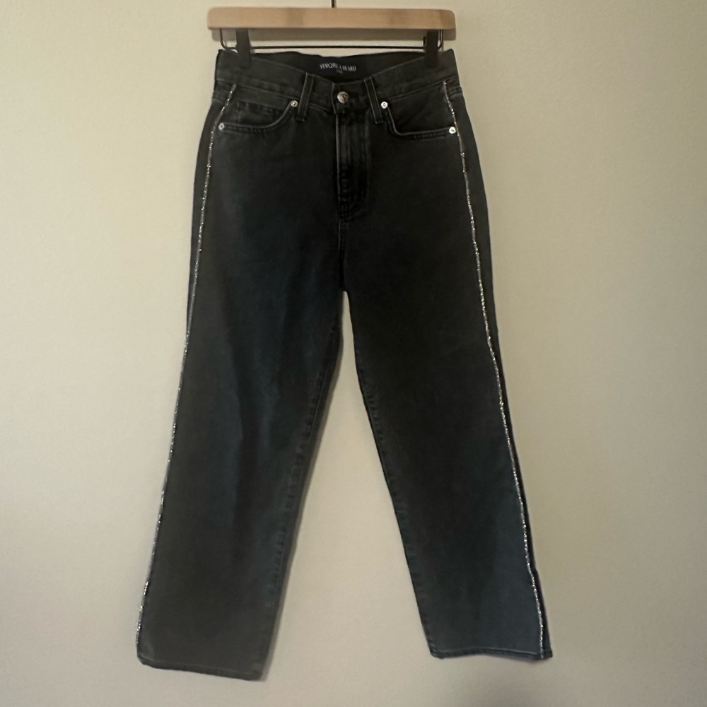 Veronica Beard Dylan Straight-Leg Jean - Stoned Washed Onyx size 26 - Picture 9 of 12